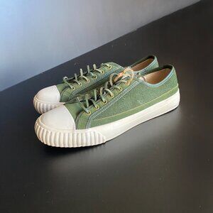 Bata Bullets Shoes Mens 7 Sneaker Green Lace Up Round Toe Low Top Casual Comfort